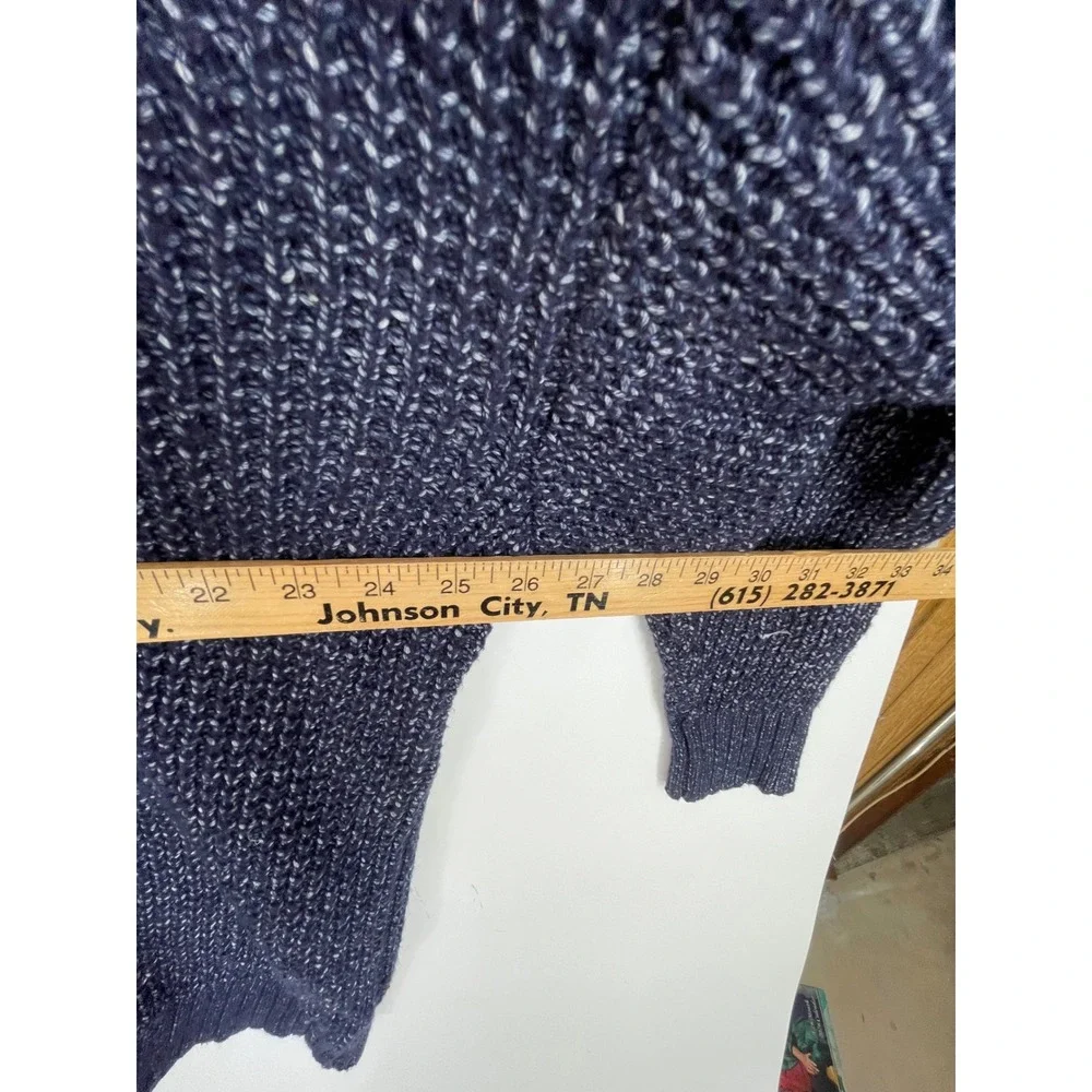 Torrid Womens Sweater 3 Pullover Blue Marled Knit V-Neck Minimalist Long Sleeve
